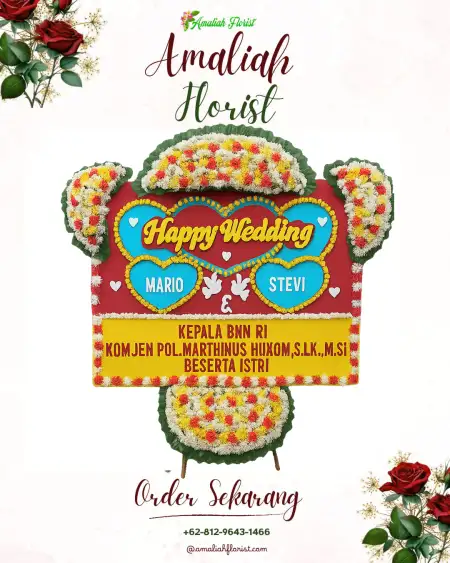 Papan Bunga Pernikahan Candigugur